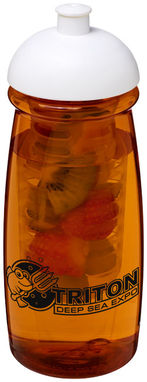 Пляшка спортивна H2O Pulse , колір помаранчевий прозорий, білий - 21005702- Фото №2