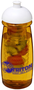 Бутылка спортивная H2O Pulse , цвет желтый, белый - 21005703- Фото №2