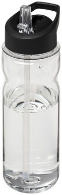 Пляшка спортивна H2O Base , колір прозорий, суцільний чорний - 21006200- Фото №1