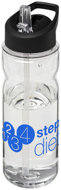Пляшка спортивна H2O Base , колір прозорий, суцільний чорний - 21006200- Фото №2