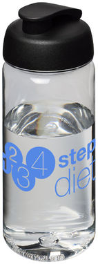 Бутылка спортивная H2O Octave , цвет прозрачный, сплошной черный - 21006300- Фото №2