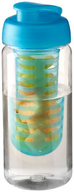Пляшка спортивна H2O Octave , колір прозорий, колір морської хвилі - 21006404- Фото №1