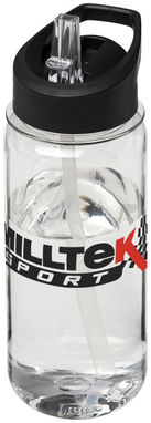 Бутылка спортивная H2O Octave , цвет прозрачный, сплошной черный - 21006700- Фото №2