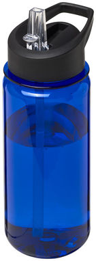 Пляшка спортивна H2O Octave , колір синій, суцільний чорний - 21006702- Фото №1