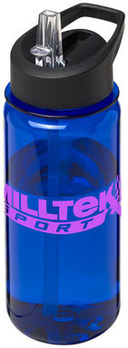Пляшка спортивна H2O Octave , колір синій, суцільний чорний - 21006702- Фото №2