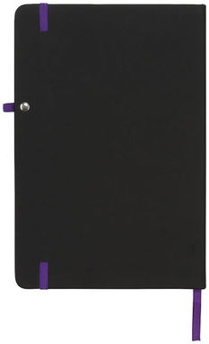 Блокнот Noir , колір суцільний чорний, пурпурний - 21020803- Фото №4