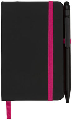 Блокнот , колір суцільний чорний, рожевий - 21020902- Фото №3