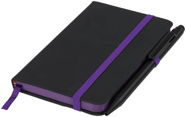 Блокнот , цвет сплошной черный, пурпурный - 21020903- Фото №1