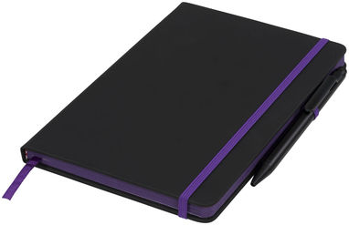 Блокнот , цвет сплошной черный, пурпурный - 21021003- Фото №1