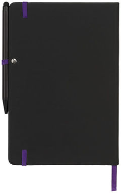 Блокнот , колір суцільний чорний, пурпурний - 21021003- Фото №4