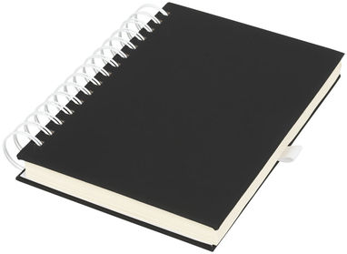 Блокнот Wiro, колір суцільний чорний, білий - 21021100- Фото №1