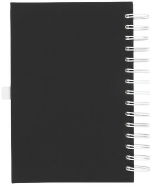 Блокнот Wiro, колір суцільний чорний, білий - 21021100- Фото №4