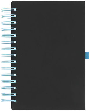 Блокнот Wiro, колір суцільний чорний, синій - 21021101- Фото №3