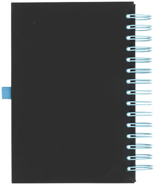 Блокнот Wiro, цвет сплошной черный, синий - 21021101- Фото №4