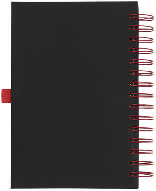 Блокнот Wiro, цвет сплошной черный, красный - 21021102- Фото №4