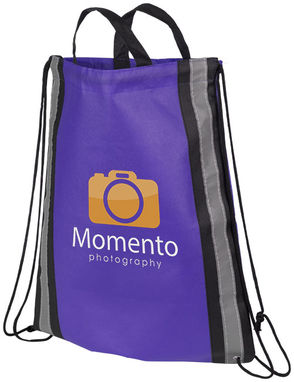 Світловідбиваючий рюкзак зі шнурками, колір пурпурний - 21072201- Фото №2