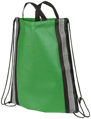 Світловідбиваючий рюкзак зі шнурками, колір зелений - 21072202- Фото №1