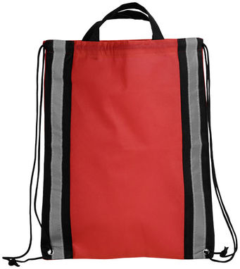 Світловідбиваючий рюкзак зі шнурками, колір червоний - 21072203- Фото №3