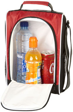 Сумка-холодильник для ланчей спортивная , цвет красный, сплошной черный - 21073902- Фото №4