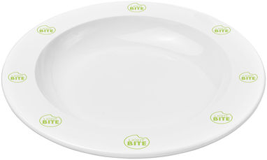 Круглая пластиковая тарелка Pax, цвет белый - 21081900- Фото №2