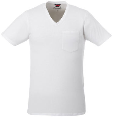 Футболка Gully чоловіча з коротким рукавом та кишенькою, колір білий  розмір L - 33023013- Фото №3