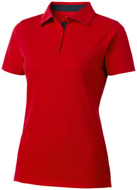 Поло женское с короткими рукавами Hacker, цвет красный, темно-синий  размер XL - 33097264- Фото №1