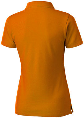 Поло женское с короткими рукавами Hacker, цвет оранжевый, темно-синий  размер S - 33097331- Фото №4