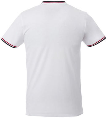 Футболка Elbert чоловіча з коротким рукавом та кишенькою, колір білий, темно-синій, червоний  розмір XS - 38026010- Фото №4