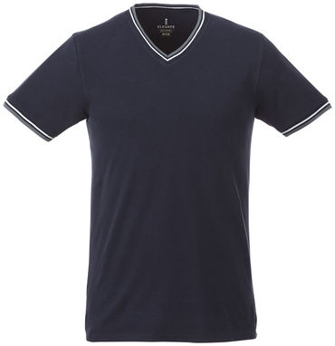 Футболка Elbert чоловіча з коротким рукавом та кишенькою, колір темно-синій, сірий меланж, білий  розмір XS - 38026490- Фото №3
