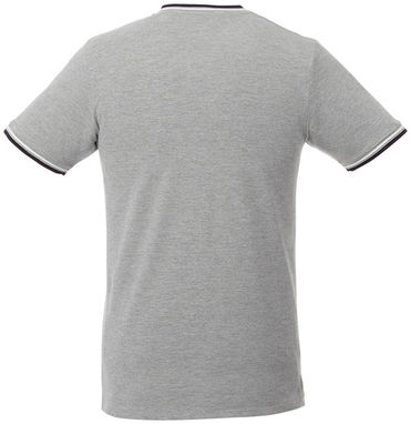 Футболка Elbert чоловіча з коротким рукавом та кишенькою, колір сірий меланж, темно-синій, білий  розмір XS - 38026960- Фото №4