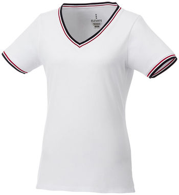 Футболка Elbert жіноча з коротким рукавом та кишенькою, колір білий, темно-синій, червоний  розмір XS - 38027010- Фото №1