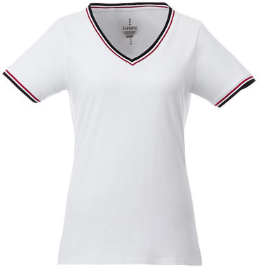 Футболка Elbert жіноча з коротким рукавом та кишенькою, колір білий, темно-синій, червоний  розмір XS - 38027010- Фото №3