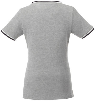 Футболка Elbert жіноча з коротким рукавом та кишенькою, колір сірий меланж, темно-синій, білий  розмір XL - 38027964- Фото №4