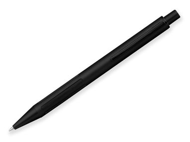 Металлическая шариковая ручка, синие чернила, цвет черный - @12506-03- Фото №1