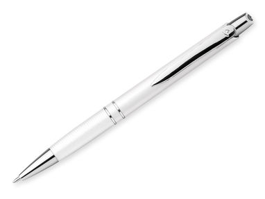 Металлическая шариковая ручка, синие чернила, SANTINI, цвет белый - 81187-106- Фото №1