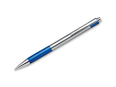 Шариковая ручка из нержавеющей стали, синие чернила, цвет синий - 12531-104- Фото №1