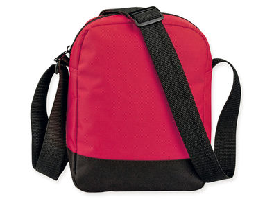 Полиэстеровая дорожная сумка с плечевым ремнем, 600D, цвет красный - 72425-105- Фото №1