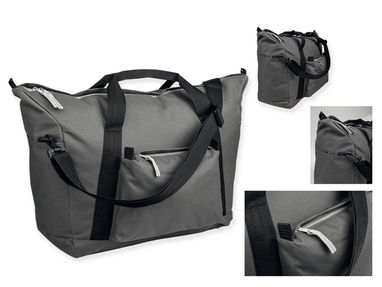Дорожня сумка з поліестеру, 600D, колір сірий - 72428-113- Фото №1