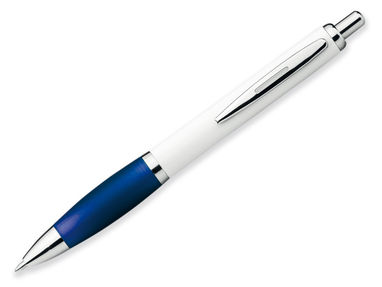 Пластикова кулькова ручка, сині чорнила, колір синій - 12585-104- Фото №1