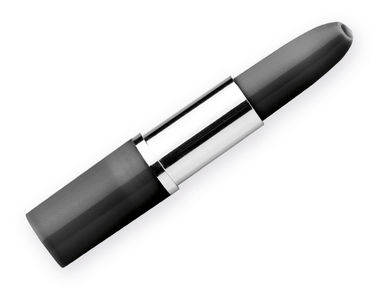 Пластиковая шариковая ручка в форме губной помады, синие чернила, цвет черный - 12597-103- Фото №1