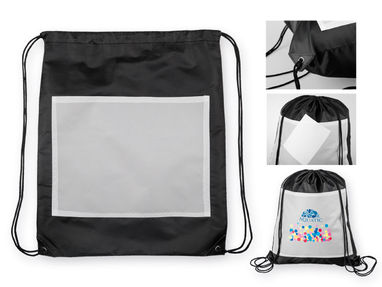 Рюкзак з поліестеру зі шнурівкою, 210D, колір чорний - 72478-103- Фото №1
