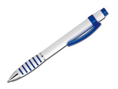 Пластиковая шариковая ручка, синие чернила, цвет синий - 13925-114- Фото №1
