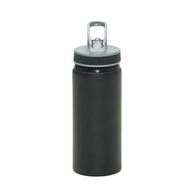 TRIATHLON Мульти-спортивна алюмінієва пляшка об´ємом 600 мл, колір чорний  розмір UNICA - CP7300B102- Фото №1