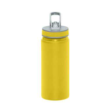 TRIATHLON Мульти-спортивна алюмінієва пляшка об´ємом 600 мл, колір жовтий  розмір UNICA - CP7300B103- Фото №1
