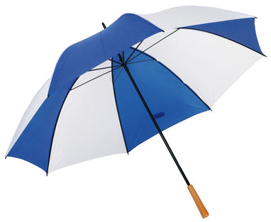 Зонт-трость RAINDROPS, цвет белый, синий - 56-0104226- Фото №1