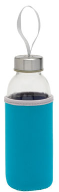 Бутылка стеклянная  TAKE WELL, цвет прозрачный, синий - 56-0304231- Фото №1