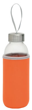 Пляшка скляна TAKE WELL, колір прозорий, помаранчевий - 56-0304235- Фото №1