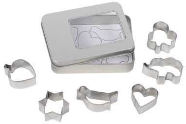 Набір формочок для печива COOKIE BOX, колір сріблястий - 56-0304409- Фото №2