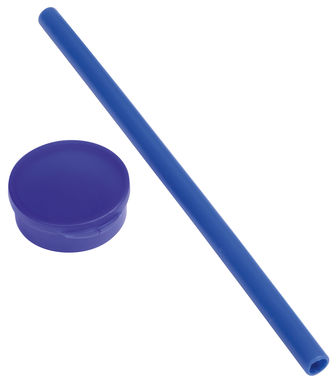 Трубочка силиконовая PRACTICALLY, цвет синий - 56-0304441- Фото №1