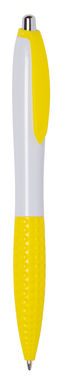 Ручка кулькова JUMP, колір білий, жовтий - 56-1102157- Фото №1